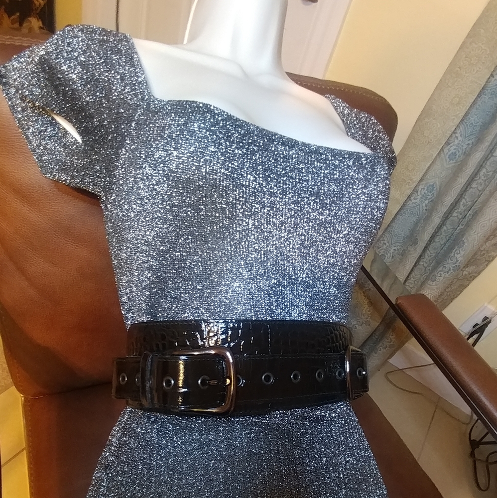 Elisabbetta Franchi Celyn b. Black Leather Belt (